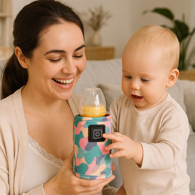 chauffe biberon nomade bebe maman heureux