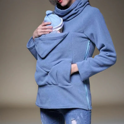manteau de portage bleu
