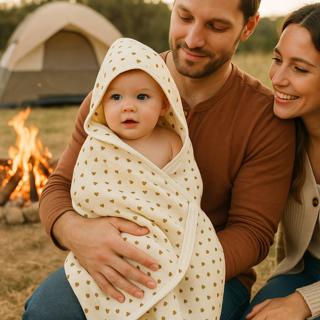 nid d ange bebe maman papa camping