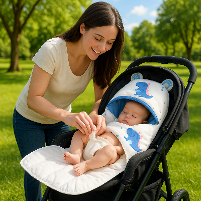 nid d ange mama promenade été change couche bébé