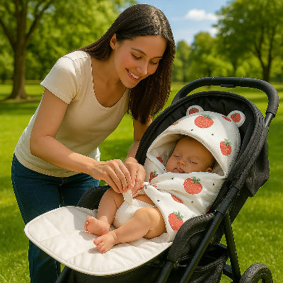 nid d ange maman vérifie couche bébé