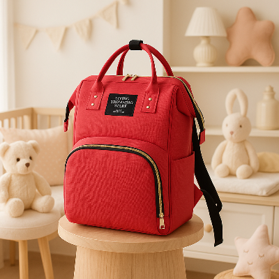 sac a langer a dos rouge
