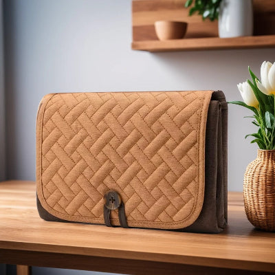 sac a langer beige brun.