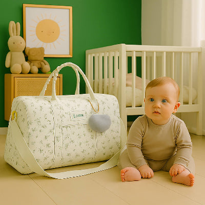 sac a langer chambre bébé assis a coté
