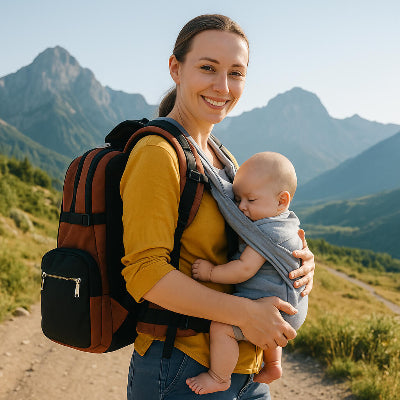 sling écharpe de portage porté devant face maman