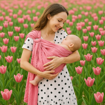 sling echarpe de portage rose