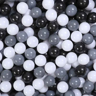 Balle piscine a balle balles colorees noir blanc gris plastique souple enfant