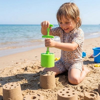 Jeux de plage château de sable vert outil créatif résistant eau salée et soleil