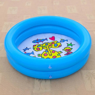 Petite piscine gonflable bebe bassin rond bleu motifs colorés
