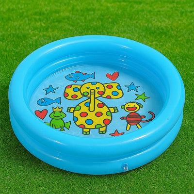 Petite piscine gonflable bebe compact balcon terrasse PVC bleu