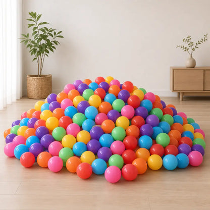 balle piscine à balle maison minimaliste couleurs vives jeu enfant