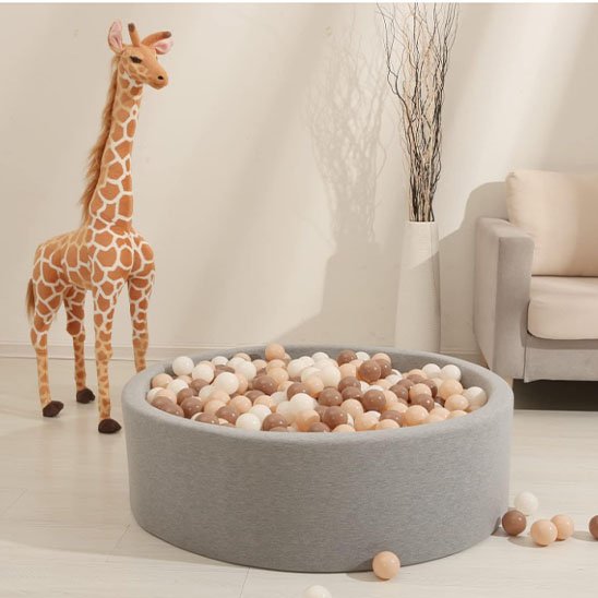 alles piscine a balle beige blanc marron jouet eveil bebe