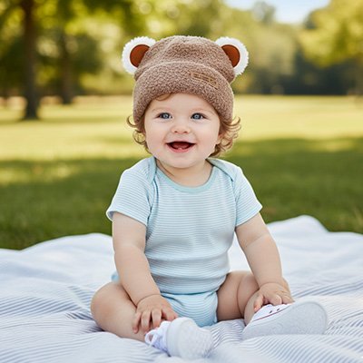 Bonnet‑bebe‑brun‑oreilles‑ourson‑extérieur