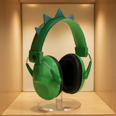 casque anti bruit bébé dinosaure vert