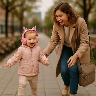 casque anti bruit bebe maman heureuse