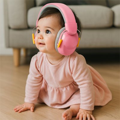 Casque anti bruit pour bébé confortable
