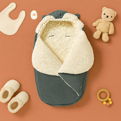 chanceliere bebe verte avec interieur polaire