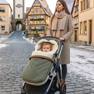 chanceliere bebe verte maman promenade hiver