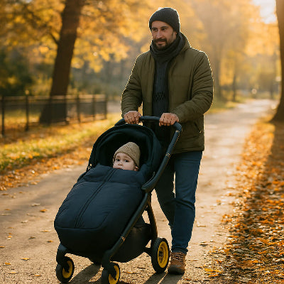 chancelière pour poussette promenade automne