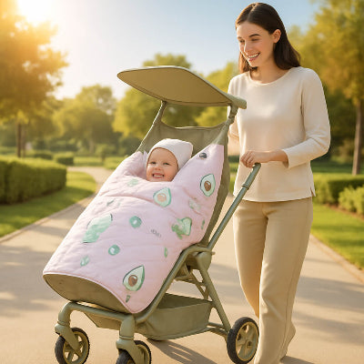 chancelière pour poussette rose