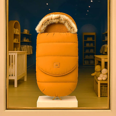 chanceliere poussette hiver chaude caramel fourrure bebe boutique chic