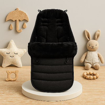 chanceliere poussette noire hiver chaude isolant evolutive