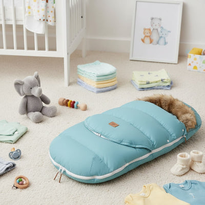 chanceliere poussette turquoise chambre bebe