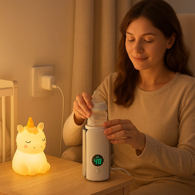 chauffe biberon portable maman prépare biberon avant nuit