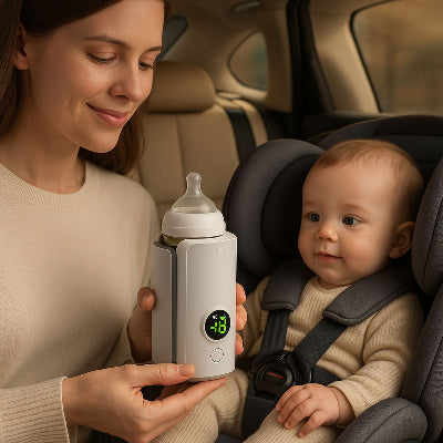 Chauffe biberon portable maman utilise voiture