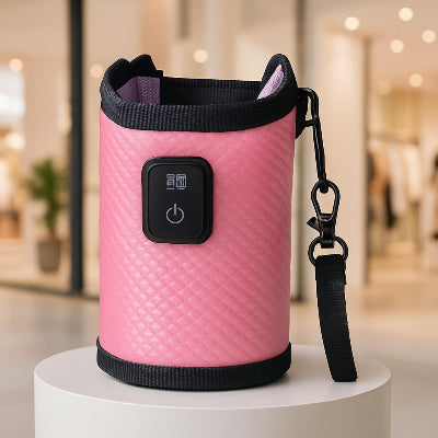 chauffe lait bébé avec thermostat réglable rose
