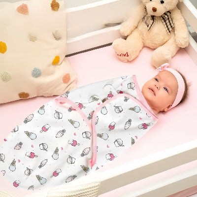 couverture nid d,ange bebe enveloppé