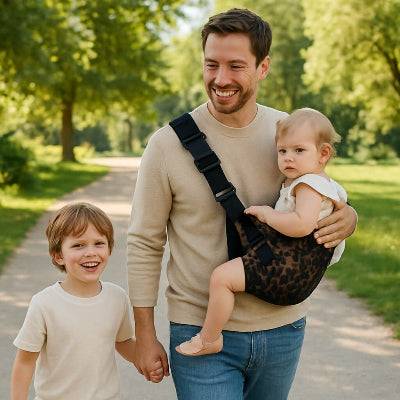 echarpe de portage papa bébé enfant promenade