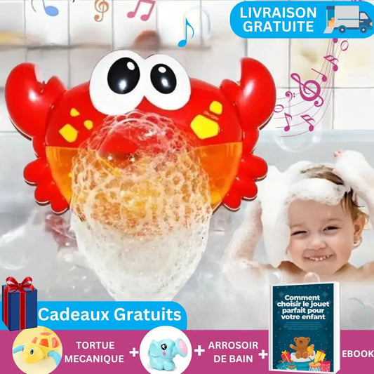 CRABDOO BUBBLE™ | JOUET BAIN BÉBÉ Ô Royaume de bébé et maman | Le Partenaire d'Excellence en Puériculture pour la famille.