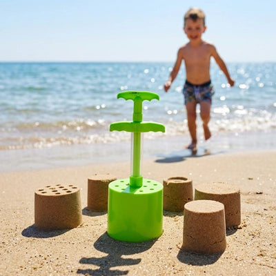 jouet plage piston vert chateau sable enfant