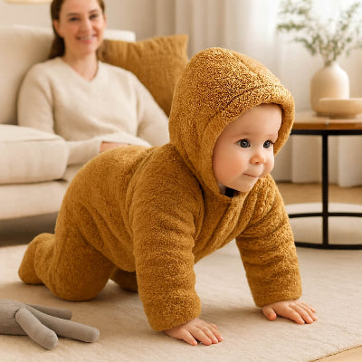 nid d ange 6 12 mois bebe dans salon avec maman