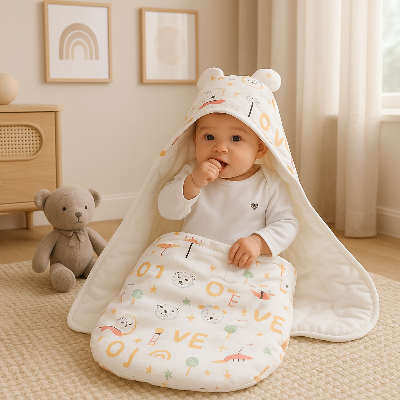 nid d ange bebe assis dans chambre