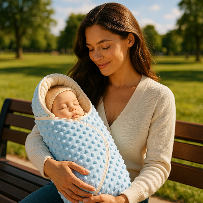 nid d ange bébé dans les bras de maman