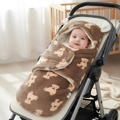 nid d ange bebe poussette douillet motif ours