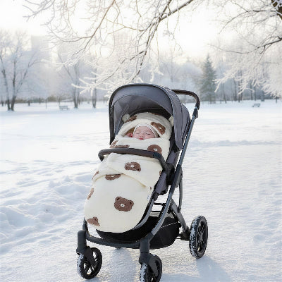 nid d ange bebe poussette hiver neige