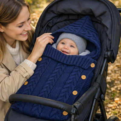nid d ange mi saison bebe bleu poussette