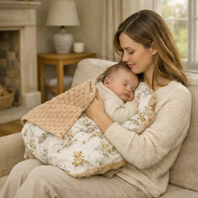 nid d’ange mi saison bébé confort minky beige lifestyle maison