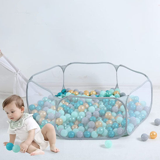 piscine a balle pour bebe bebe assis mesh pastel