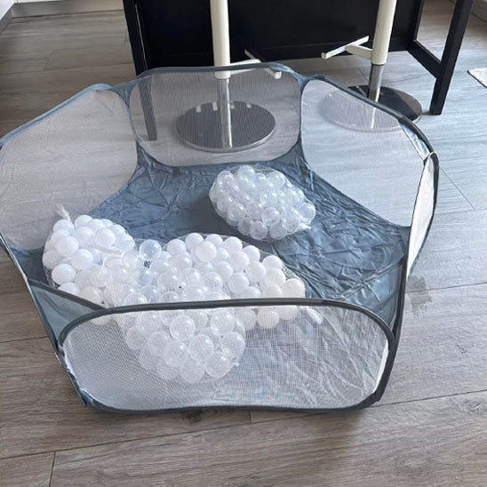  piscine a balle pour bebe vide interieur bois clair