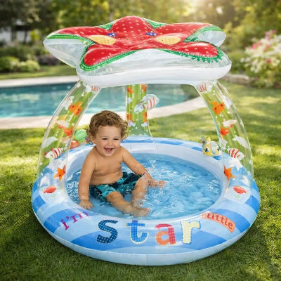piscine gonflable bebe etoile jardin
