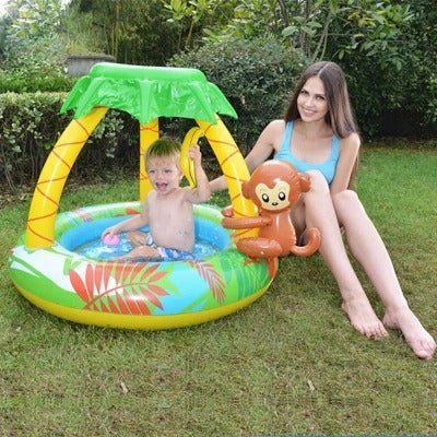 piscine gonflable bebe tropicale jungle jardin