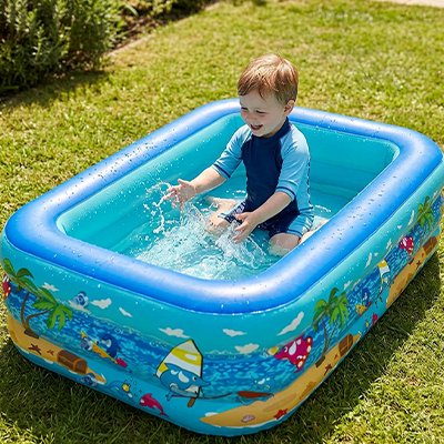 piscine gonflable enfant s’éclabousse piscine extérieur