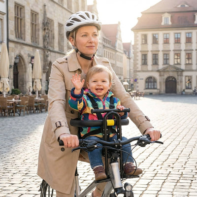 porte bebe velo cycliste avec enfant