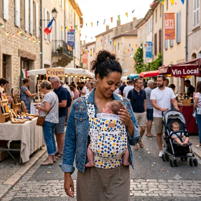 porte bébé nouveau né parent festival france