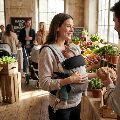 Porte bébé physiologique | Confort Optimal