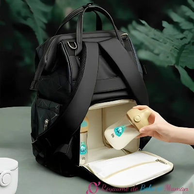 sac a dos a langer 3 pochettes pour biberon